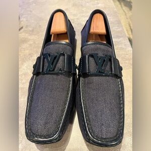 Louis Vuitton men’s Monte Carlo Denim loafers size 8 LV